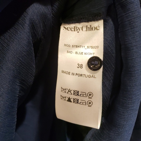 See by Chloe Tie Front Georgette blouse NWT - Picture 4 of 5